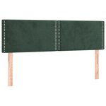 vidaXL Têtes de lit 2 Pièces Vert foncé 72x5x78/88 cm Velours