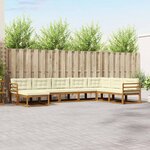 vidaXL Ensemble de canapés d'extérieur 8 Pièces Naturel et Crème