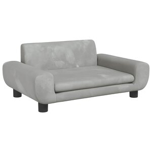 vidaXL Canapé pour enfants gris clair 70x45x33 cm velours