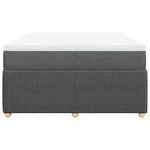 vidaXL Sommier à lattes de lit avec matelas Gris foncé 140x190cm Tissu