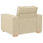 vidaXL Ensemble de Canapés 3 Pièces Crème 220 x 78 x 84 cm tissu