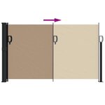 vidaXL Auvent latéral rétractable taupe 120x500 cm
