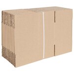 vidaXL Boîte Pliable 50 Pièces Marron 24 x 13 x 13 cm Carton