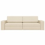 vidaXL Canapé-lit Crème 245 x 78 x 77 cm tissu