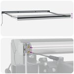 vidaXL Auvent rétractable anthracite 4x3 m tissu et aluminium