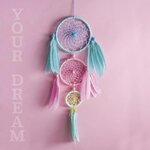 Kit DIY Attrape-rêves pastel (bleu et rose)