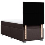 vidaXL Sommier à lattes de lit avec matelas Marron foncé 90x200 cm