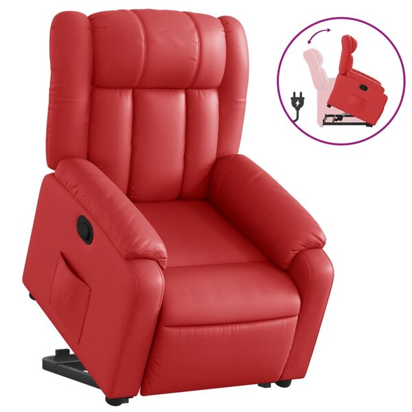 vidaXL Fauteuil inclinable Rouge Similicuir