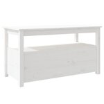 vidaXL Table basse Blanc 102x49x55 cm Bois massif de pin