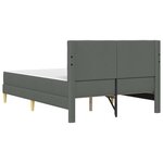 vidaXL Cadre de lit avec matelas Gris foncé 120 x 200 cm tissu