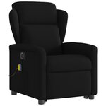 vidaXL Fauteuil inclinable de massage électrique Noir Tissu