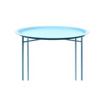 Table d'appoint en acier nuances de bleu