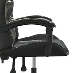 vidaXL Chaise de jeu Noir et camouflage Similicuir