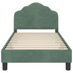 vidaXL Cadre de lit pour enfants avec tête de lit Vert Mer 80 x 160 cm