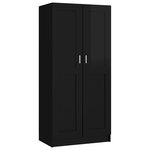 vidaXL Garde-robe Noir brillant 82 5x51 5x180 cm Aggloméré