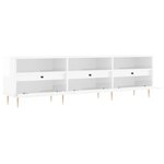 vidaXL Meuble TV blanc brillant 150x30x44 5 cm bois d'ingénierie