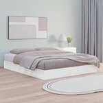 vidaXL Cadre de lit sans matelas blanc 180x200 cm bois massif