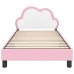 vidaXL Cadre de lit avec tête de lit Rose 90 x 190 cm PU