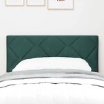 vidaXL Tête de Lit LED Geometric Manuel Vert foncé 80 cm Velours