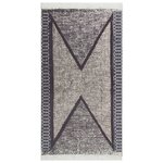 vidaXL Tapis Noir et gris 120x180 cm Coton