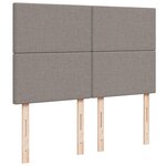 vidaXL Sommier à lattes de lit avec matelas Taupe 140x190 cm Tissu