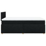 vidaXL Sommier à lattes de lit avec matelas noir 120x190 cm tissu