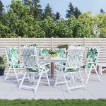 vidaXL Coussins de chaise de jardin à dossier haut lot de 6 tissu