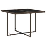 vidaXL Ensemble à manger de jardin 5 Pièces et coussins marron poly rotin