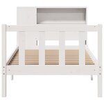 vidaXL Lit bibliothèque sans matelas blanc 100x200 cm bois pin massif