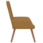 vidaXL Chaise de relaxation Marron Velours