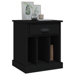 vidaXL Table de chevet noir 43x36x50 cm