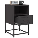 vidaXL Tables de chevet 2 Pièces noir 36x39x60 5 cm acier