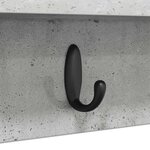vidaXL Porte-manteau mural avec étagère Gris béton 80 x 10.5 x 18 cm