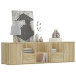 vidaXL Armoire d'angle chêne sonoma 160x40x45 cm bois d’ingénierie