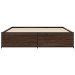 vidaXL Cadre de lit sans matelas chêne marron 200x200 cm