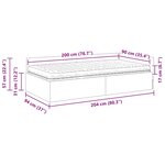 vidaXL Cadre de lit d'angle avec matelas Autre 2 Pièces Gris clair tissu