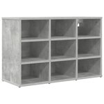 vidaXL Cabinet à chaussures Gris béton 103x30x51 cm Bois d'ingénierie