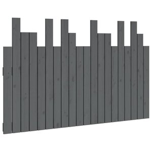 vidaXL Tête de lit murale Gris 127 5x3x80 cm Bois massif de pin