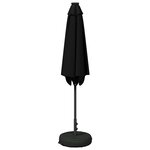 vidaXL Parasol de jardin avec lampes LED 270 x 270 cm Polyester Noir