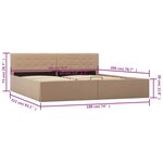 vidaXL Cadre de lit à rangement Cappuccino Similicuir 180x200 cm