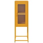 vidaXL Buffet jaune moutarde 36x39x107 cm acier laminé à froid