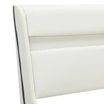 Vidaxl cadre de lit avec led blanc similicuir 150x200 cm