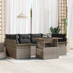 vidaXL Ensemble de canapé de jardin Manuel 7 Pièces Gris 100 x 55 x 73 cm