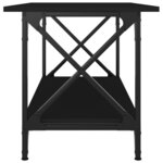 vidaXL Table basse Noir 80x45x45 cm Bois d'ingénierie et fer