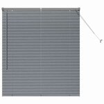 vidaXL Store Vénitien Gris foncé 130 x 115 cm 25 mm Aluminium