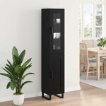 vidaXL Haut Armoire Chêne noir 69 5 x 34 x 180 cm Bois d'ingénierie