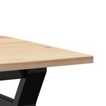 vidaXL Table basse cadre en Y 80x50x40 cm bois de pin massif et fonte