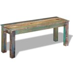 Banc banquette 110 x 35 x 45 cm bois de récupération massif 02_0011017