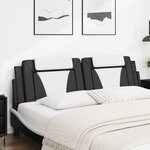 vidaXL Coussin de tête de lit Viana noir et blanc 183 cm similicuir