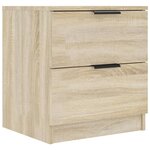 vidaXL Tables de chevet 2 Pièces Chêne Sonoma Bois d'ingénierie